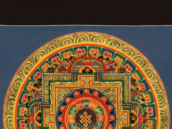 Буддийская мандала Калачакры Холст 25 * 25 см
