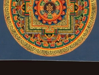 Буддийская мандала Калачакры Холст 25 * 25 см