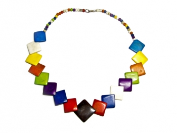Разноцветное ожерелье из кости яка