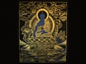 Буддистская тханка с Буддой Медицины (холст 55 * 45 см)